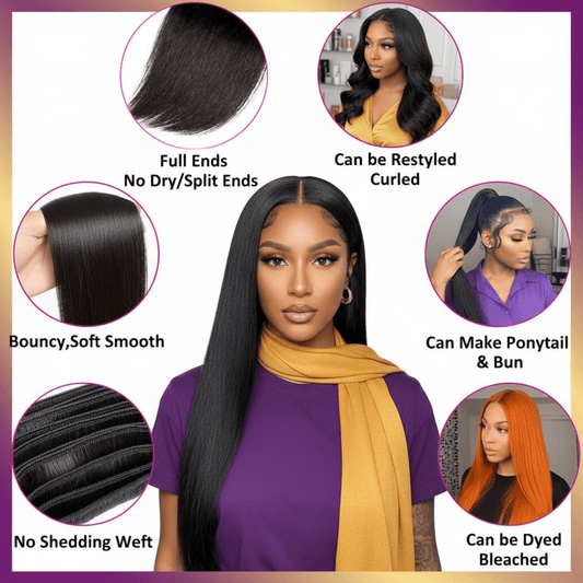 Virgin Straight Brazilian HD Lace Front Wig - Zodi's Hair
